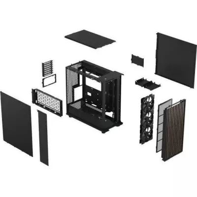 Boîtier PC FRACTAL DESIGN North XL Charcoal Black - Design élégant en bois et alliage
