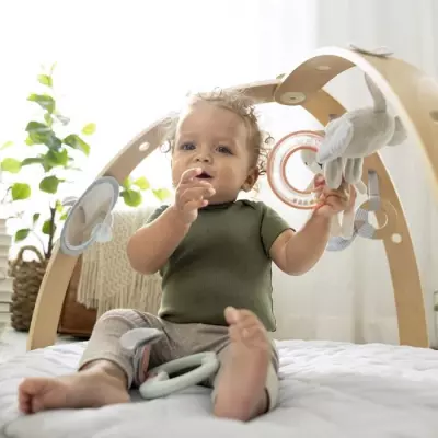 Tapis d'éveil réversible ultra doux dès la naissance