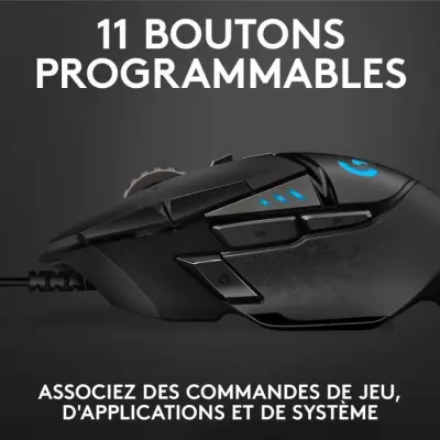 Souris gamer filaire Logitech G502 Hero - Noir