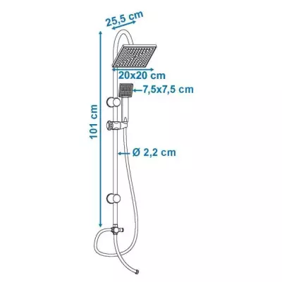 ROUSSEAU Colonne de douche Soto chromée - Design élégant