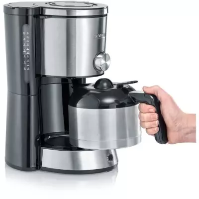Cafetière filtre isotherme SEVERIN KA4845 - 8 tasses - Inox/Noir