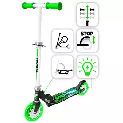Trottinette pliable avec roues lumineuses pour enfants