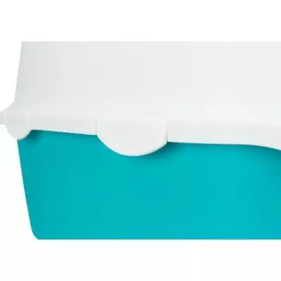 Bac à litière Vico 40*40*56 cm - Aigue-marine - Pratique pour chat