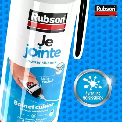 Rubson Mastic Sanitaire Gachette 200 ml Blanc - Étanchéité Parfaite