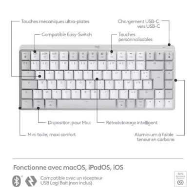 Clavier Logitech MX Keys Mini pour Mac: Compact, Bluetooth et Rétroéclairé