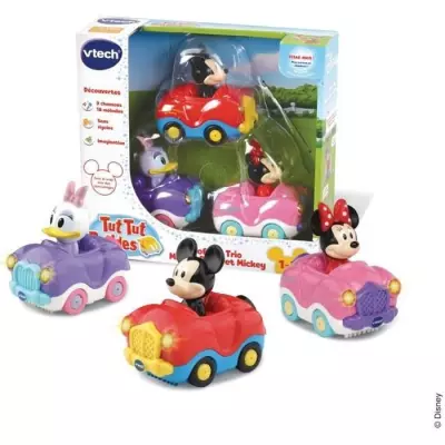Coffret Trio Minnie/Mickey VTECH Tut Tut Bolides - Voitures Miniatures