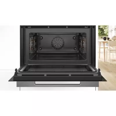 Four combiné micro-ondes encastrable Softclose - BOSCH SER8 - Noir - 45L