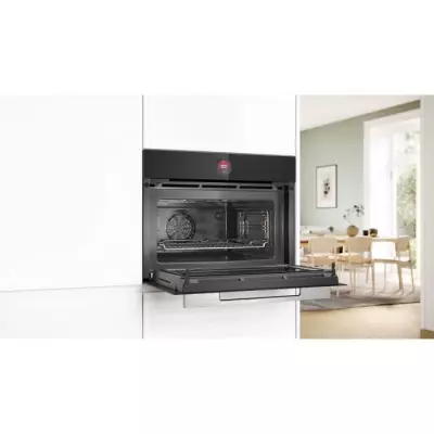 Four combiné micro-ondes encastrable Softclose - BOSCH SER8 - Noir - 45L