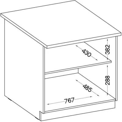 Meuble bas 2 portes battantes avec plan de travail - Gris mat - Compact et pratique