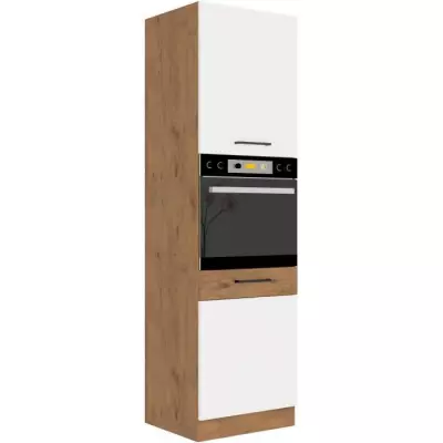 Colonne ROCK 60 cm Chene Lancelot/Blanc brillant