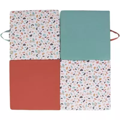 Tapis d'éveil Malin TINEO - 3-en-1 - Géométrique / Animaux rigolos