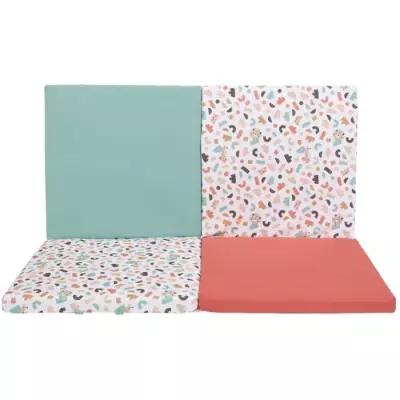 Tapis d'éveil Malin TINEO - 3-en-1 - Géométrique / Animaux rigolos
