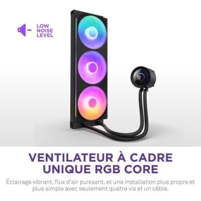 Watercooling - NZXT - RL-KR360-B2 - Kraken Plus 360 RGB - Écran carré 1.54 personnalisable et ventilateurs RGB - Noir