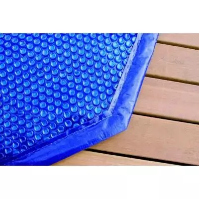 Bâche à bulles pour piscine bois UBBINK 350x650 Bleue - 400 microns