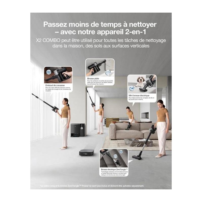 Aspirateur Robot ECOVACS DEEBOT X2 COMBO - Aspiration 8700Pa