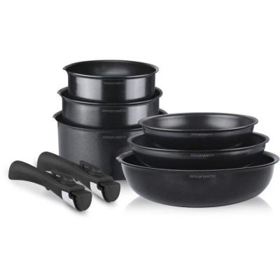 Batterie de cuisine induction - Arthur Martin AM925B - 8 pièces - Poignée amovible