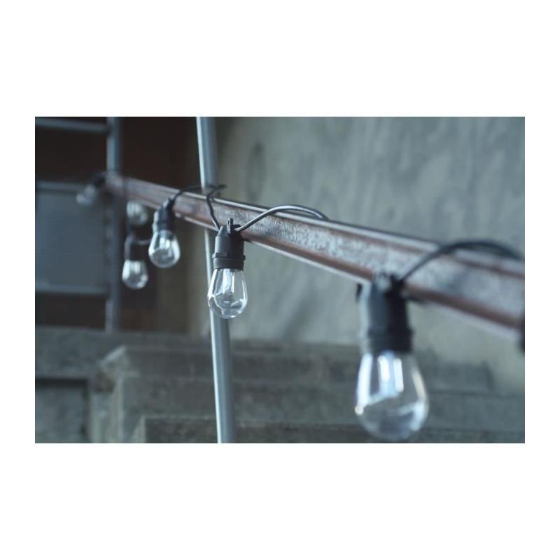 Guirlande solaire Rio Color 5m Noir - Éclairage Extérieur LED