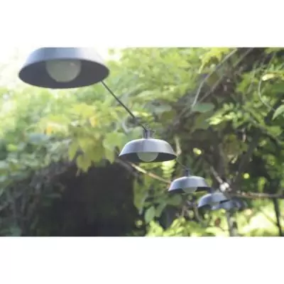 Guirlande solaire Luna - 5m - Noir - Rechargeable USB