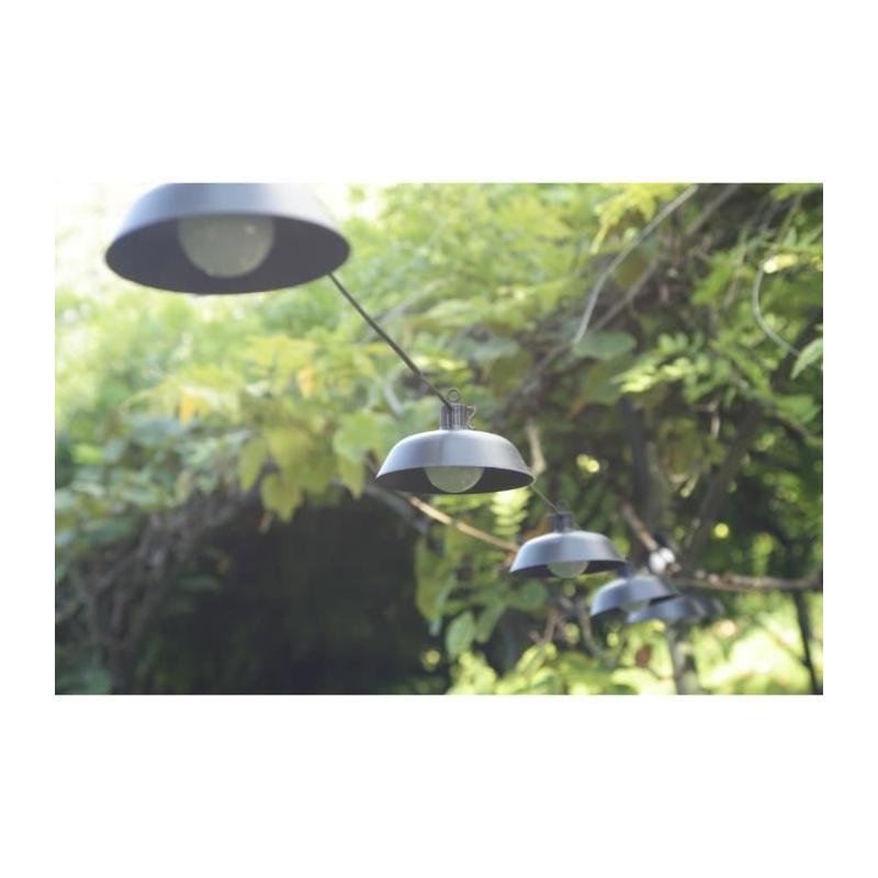 Guirlande solaire Luna - 5m - Noir - Rechargeable USB