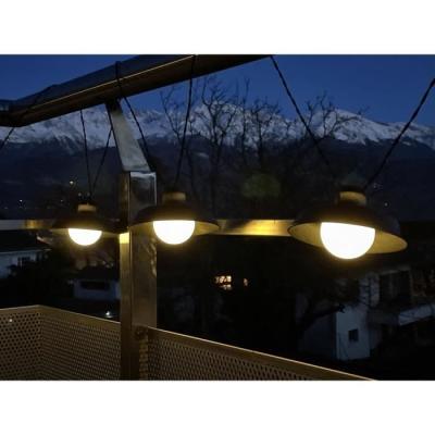Guirlande solaire Luna - 5m - Noir - Rechargeable USB