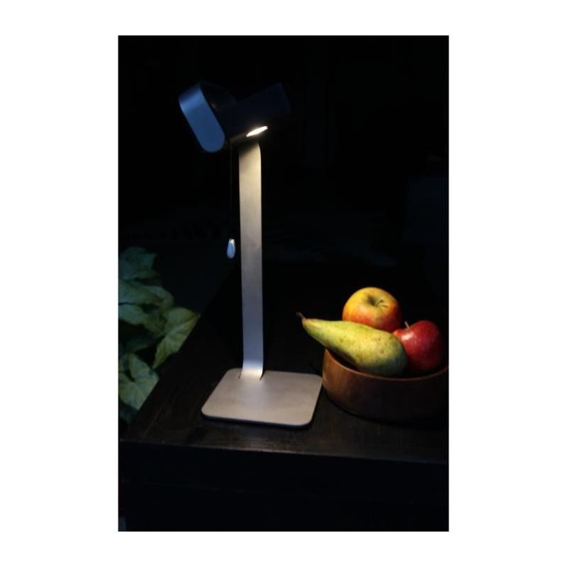 Lampe solaire design pour table - Facile à installer - Gris