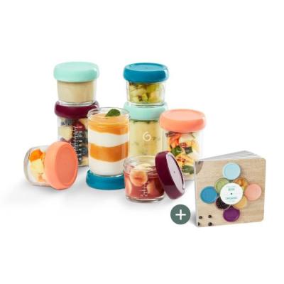 Ensemble de pots de conservation Babymoov Babybols en verre - 4x100 ml + 4x220 ml