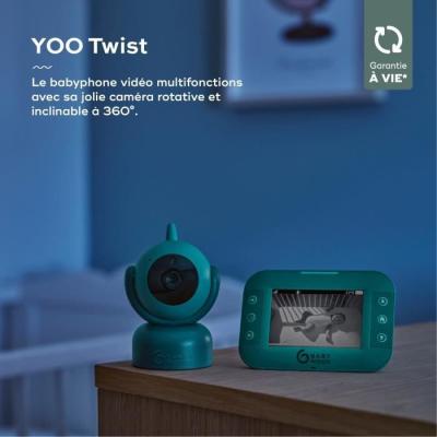 Caméra motorisée Babymoov YOO Twist avec vue 360° - Technologie Sleep et vision nocturne