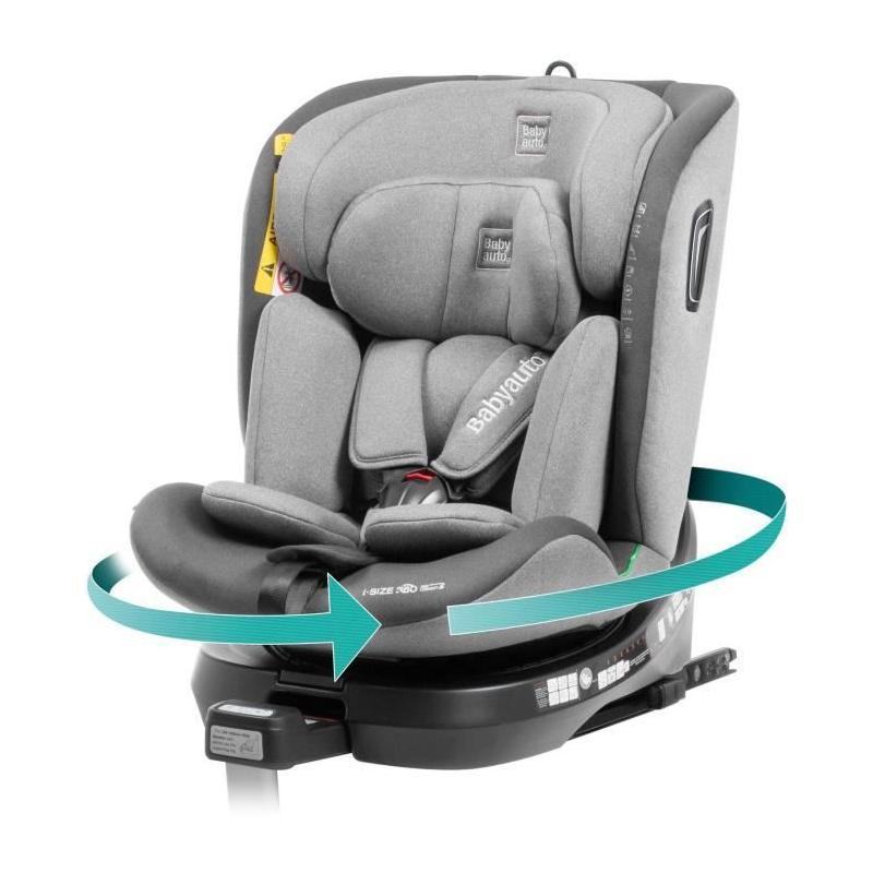 Siège auto pivotant 360° - BABYAUTO AITANA GREY ANTHRACITE - Naissance à 12 ans