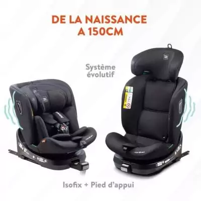 Siège auto pivotant 360° - BABYAUTO AITANA GREY ANTHRACITE - Naissance à 12 ans