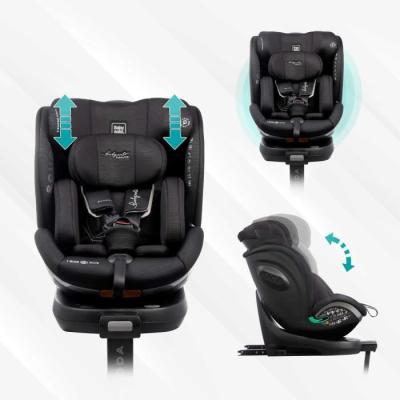 Siège auto BABYAUTO SCUDDA GREY DOBBY - Pivotant 360° - I-Size - ISOFIX