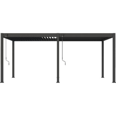 Pergola Aluminium OMBREA Bioclimatique Anthracite 3x6 m