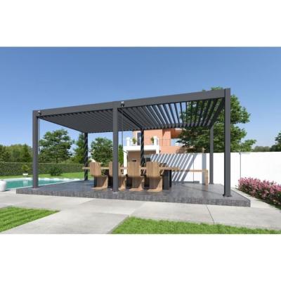 Pergola Aluminium OMBREA Bioclimatique Anthracite 3x6 m