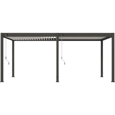 Pergola Aluminium OMBREA Anthracite/Blanc 3x6 m - Bioclimatique