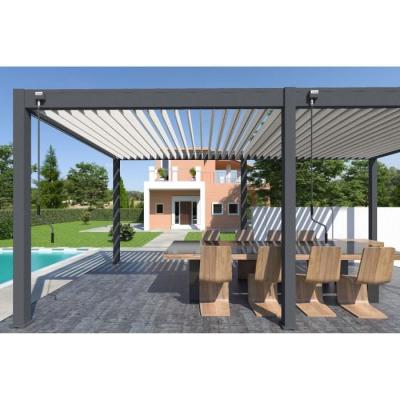 Pergola Aluminium OMBREA Anthracite/Blanc 3x6 m - Bioclimatique