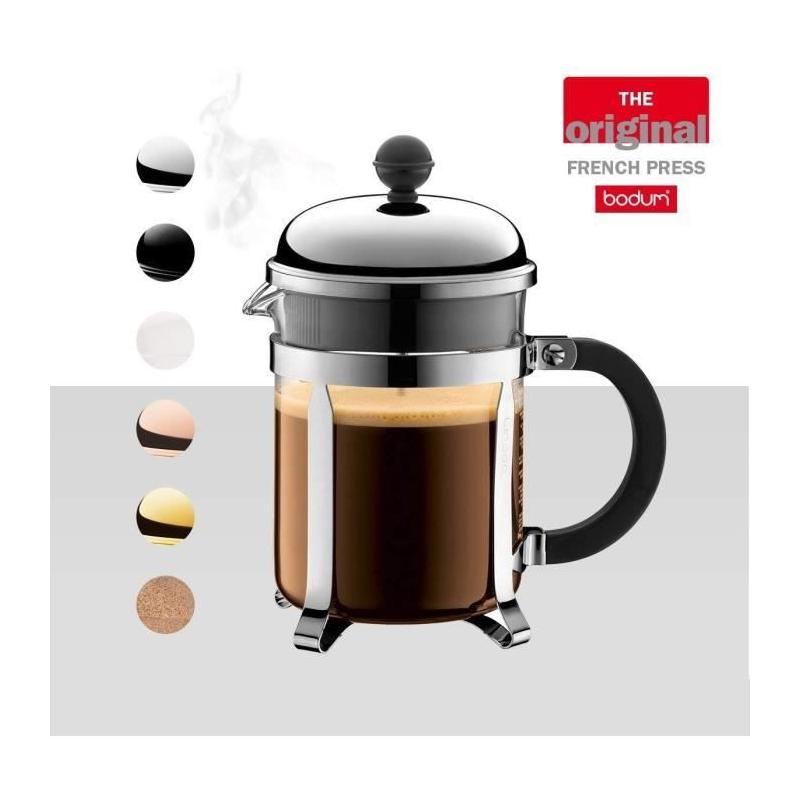 Cafetière à piston BODUM CHAMBORD 4 tasses en acier inox