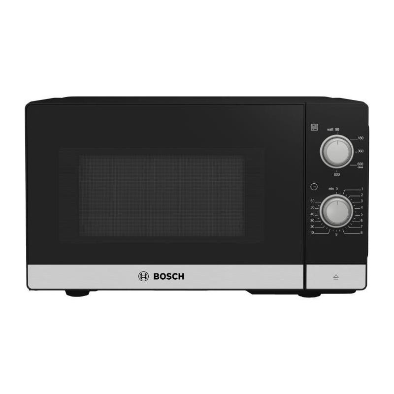 Bosch Serie 2 FFL020MS2F micro-onde Noir, Acier inoxydable Micro-onde simple Comptoir 20 L 800 W