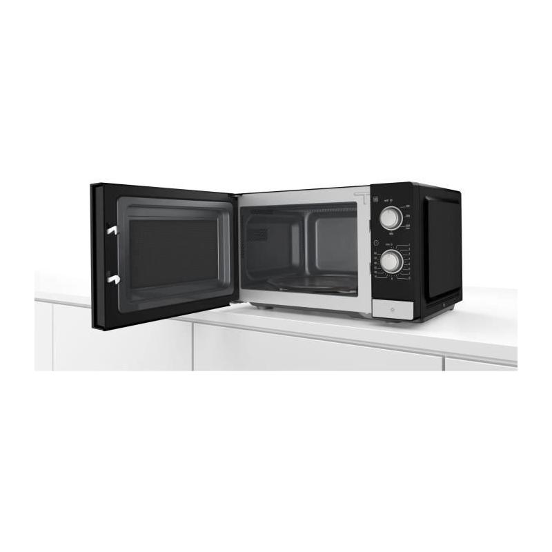 Bosch Serie 2 FFL020MS2F micro-onde Noir, Acier inoxydable Micro-onde simple Comptoir 20 L 800 W