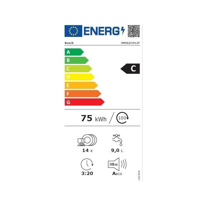 Lave-vaisselle Bosch SSMS6ZCW12F: Performant et éco-responsable