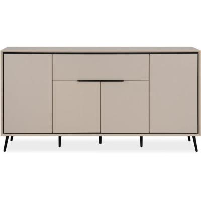 Buffet ARONA 51B Beige/Noir - 4 portes, 1 tiroir - 175 x 90 x 38 cm