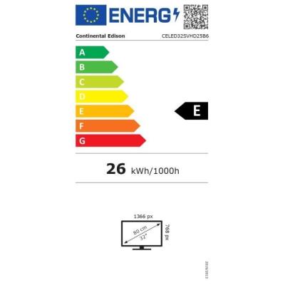 TV LED Continental Edison 32“ HD Smart Vidaa - 3xHDMI