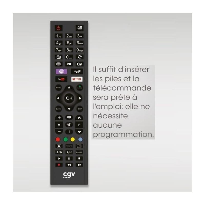Télécommande de remplacement CGV FIDELIO Samsung - Prête à l'emploi