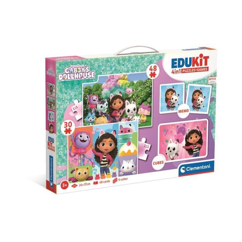 Edukit 4 en 1 Gabby et la maison magique CLEMENTONI - Jeu éducatif complet