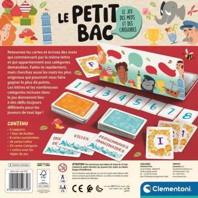 Le Petit Bac : Jeu de société CLEMENTONI - Questions & Réponses