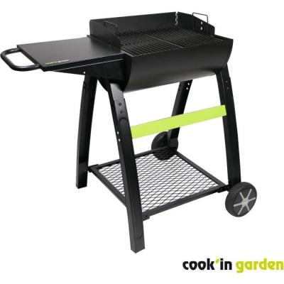 Barbecue au charbon de bois COOK'IN GARDEN - TONINO 50 - Noir - Pratique et élégant