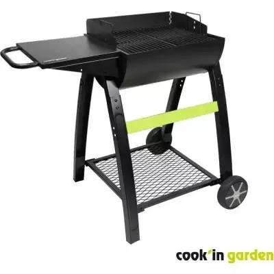 Barbecue au charbon de bois COOK'IN GARDEN - TONINO 50 - Noir - Pratique et élégant