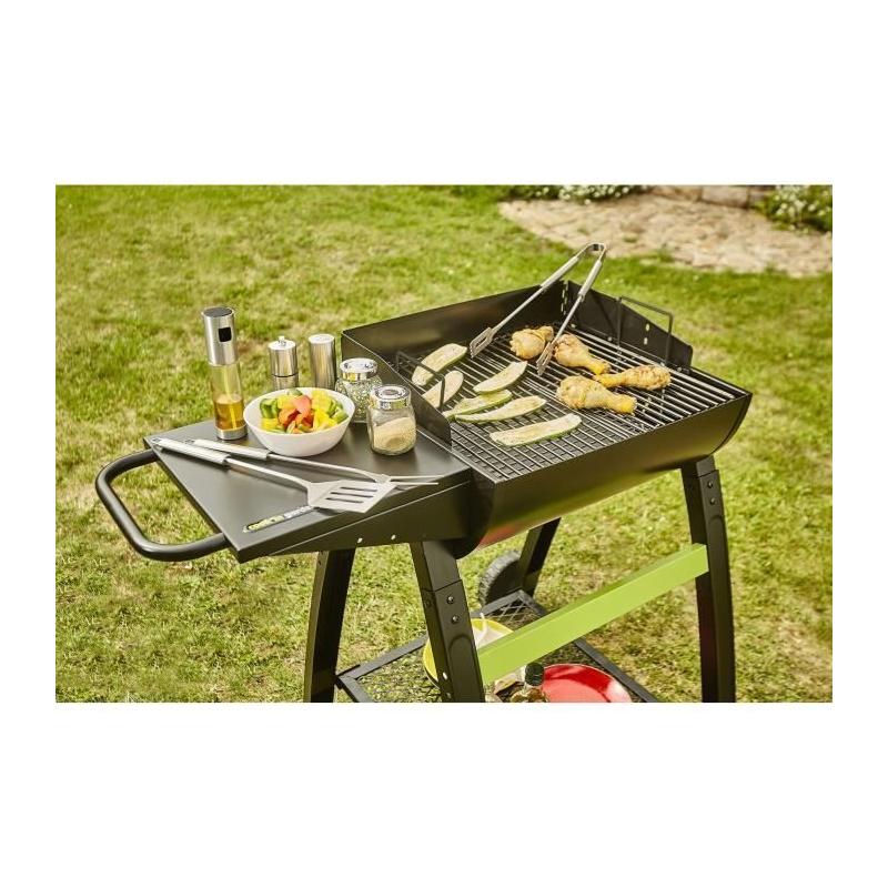 Barbecue au charbon de bois COOK'IN GARDEN - TONINO 50 - Noir - Pratique et élégant