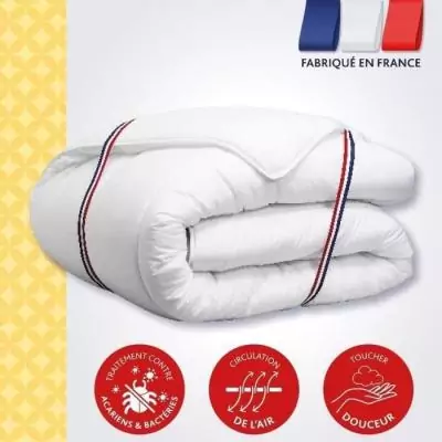 Couette anti-acariens tempérée 300gr/m² VICTORIA 140x200 cm - Blanc Couette anti-acariens tempérée 300gr/m² VICTORIA 140x200 cm - Blanc