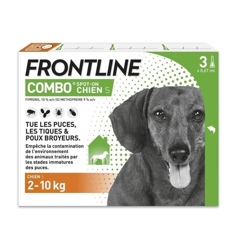 Antiparasitaire FRONTLINE 3 Pipettes Chien 2-10 kg