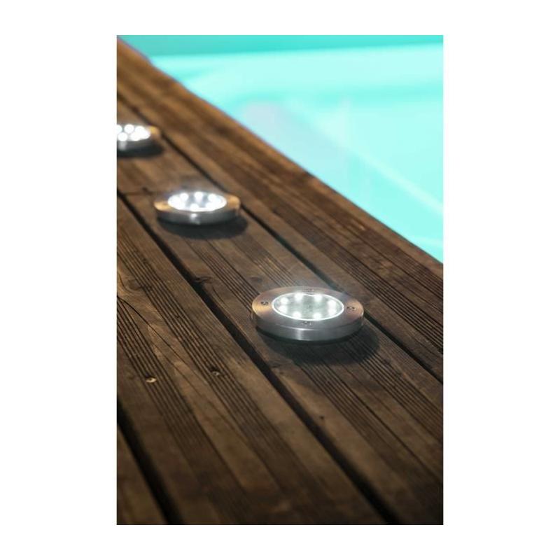 Spot encastrable GALIX G4525 - Inox 8 LED SMD - Éclairage Solaire