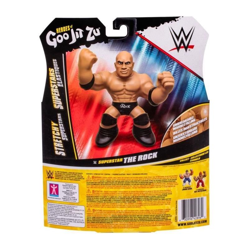 Figurine extensible GOO JIT ZU WWE The Rock - 11 cm - Texture élastique